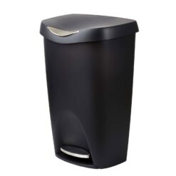 Umbra Brim 13 gal Black Plastic Step On Wastebasket
