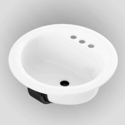 Bootz Laurel Enameled Steel Bathroom Sink 19 in. W X 6.5 in. D White