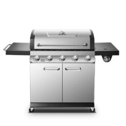 Dyna-Glo DGP552SSP-D Premier 5-Burner Propane Gas Grill in Stainless Steel with Side Burner