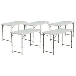 Carnegy Avenue CGA-DAD-515370-GR-HD Granite White Folding Table