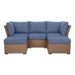 StyleWell Salisbury Cedarbrook 5-Piece Outdoor Sectional with Espresso Frame Finish and Lake Cushions