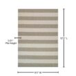 Couristan Afuera Yacht Club Tan-Ivory 9 ft. x 12 ft. Indoor/Outdoor Area Rug