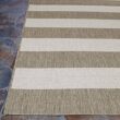 Couristan Afuera Yacht Club Tan-Ivory 9 ft. x 12 ft. Indoor/Outdoor Area Rug