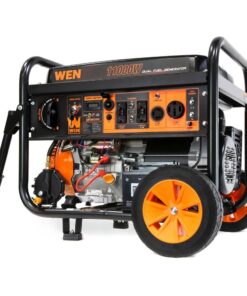 WEN DF1100X 11000W 120V/240V Dual Fuel Transfer-Switch Ready Electric Start Portable Generator with Wheel Kit and CO Shutdown Sensor