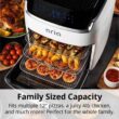 ARIA 10Qt White Air Fryer Oven with Rotating Rotisserie, Dehydration and Recipe Book