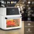 Costway 19 qt. White Air Fryer Oven with Dehydrator Rotisserie