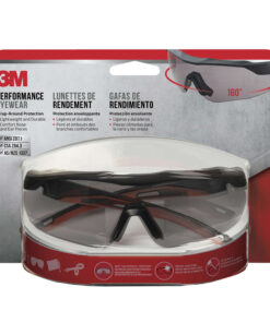 3M Anti-Fog Safety Glasses Gray Lens Black/Red Frame 1 pc