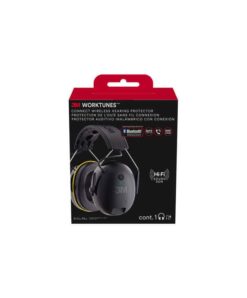 3M WorkTunes 24 dB Over-the-Head Hearing Protector Earmuff Black/Yellow 1 pair