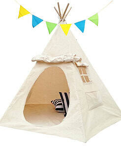 Lavievert Children Playhouse Canvas Teepee Kids Play House