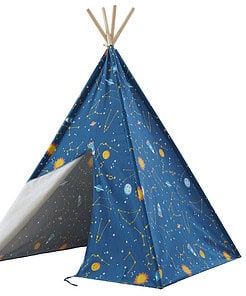 Asweets Glow in the Dark Starry Sky Indoor Kids Foldable Canvas Play Teepee Tent
