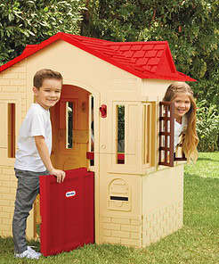 Little Tikes Cape Cottage Playhouse with Working Door, Windows, and Shutters - Tan