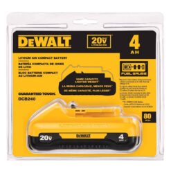 DeWalt 20V MAX DCB240 20 V 4 Ah Lithium-Ion Battery 1 pc