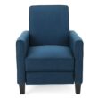 Noble House Darvis 27 in. Dark Blue Club Chair Recliner