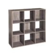 ClosetMaid 35.88 in. H x 36 in. W x 12 in. D Grey Wood 9-Cube Storage Organizer
