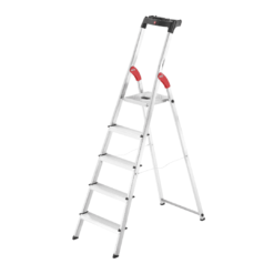 Hailo USA Inc. 5.97 ft Aluminum Step Ladder with 330 lb. Load Capacity
