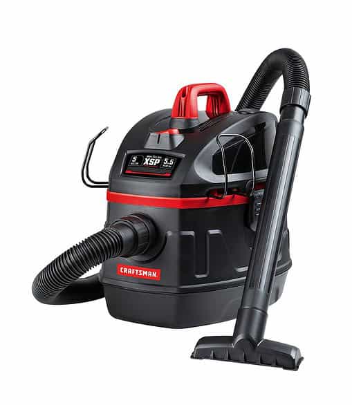 CRAFTSMAN Portable, Jobsite 5-Gallons 5.5-HP Corded Wet/Dry Shop Vacuum with Accessories Included