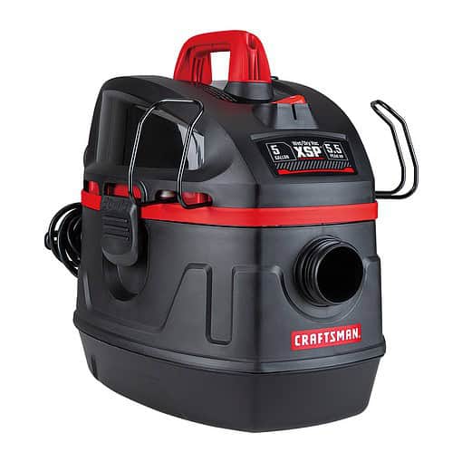 CRAFTSMAN Portable, Jobsite 5-Gallons 5.5-HP Corded Wet/Dry Shop Vacuum with Accessories Included