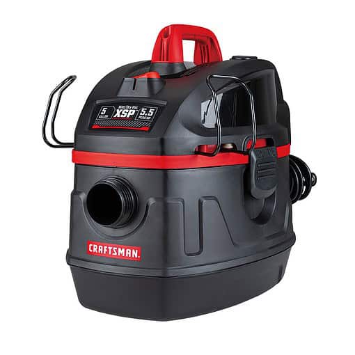 CRAFTSMAN Portable, Jobsite 5-Gallons 5.5-HP Corded Wet/Dry Shop Vacuum with Accessories Included