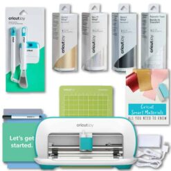 Cricut Joy Smart Machine with DIY Vinyl Decal Sampler & Essential Tools Starter Bundle
