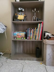 Furinno Basic 3-Tier Bookcase Storage Shelves, French Oak Grey 