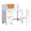 KidKraft Children's Wooden Study Desk with Chair, White