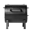 Char-Griller Portable Charcoal Grill and Side Fire Box 17-in W Black Barrel Charcoal Grill