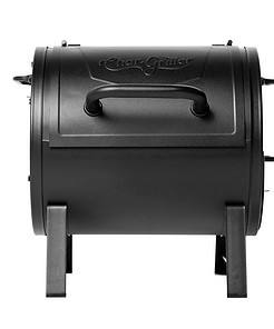 Char-Griller Portable Charcoal Grill and Side Fire Box 17-in W Black Barrel Charcoal Grill