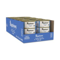 Applaws Natural Tuna Fillet with Crab in Broth Wet Cat Food, 5.5 oz., Case of 24
