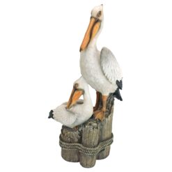 Design Toscano QL56458 Coastal Decor Ocean's Perch Pelicans Garden Bird Statue