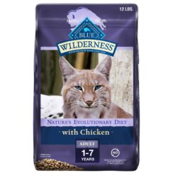 Blue Buffalo Blue Wilderness Natural Adult High Protein Chicken Dry Cat Food, 12 lbs.
