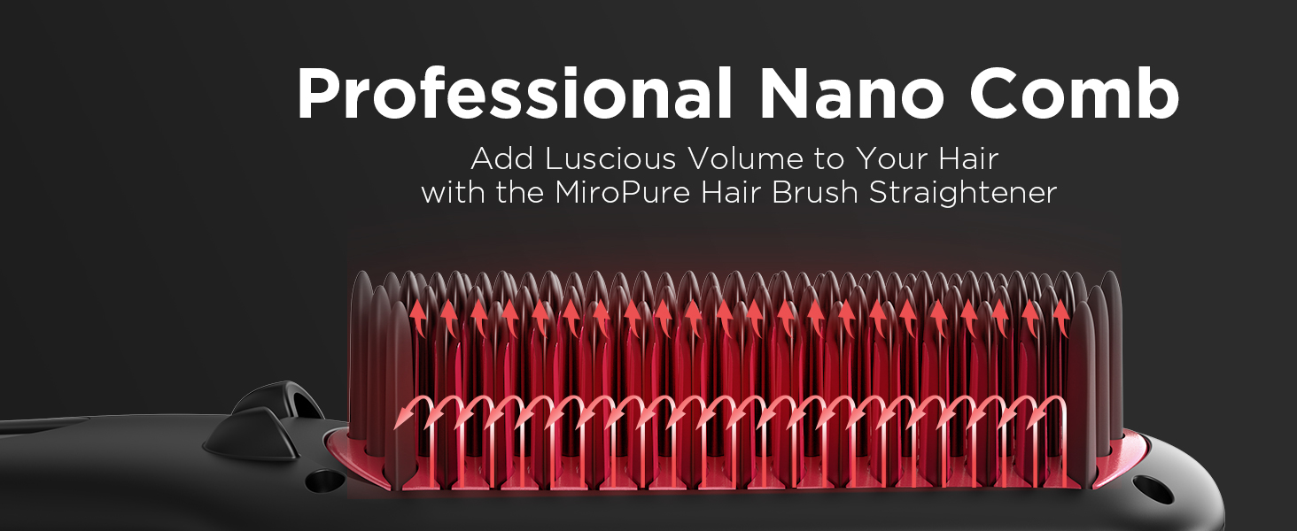 MiroPure Enhanced Hair Straightener Brush by MiroPure, 2-in-1 Ionic Straightening Brush b584089c a605 4ec3 94e4 6e311655c505. CR001464600 PT0 SX1464 V1