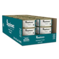 Applaws Natural Ocean Fish in Broth Wet Cat Food, 5.5 oz., Case of 24