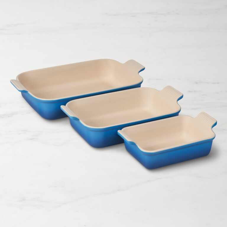 Le Creuset Stoneware Set Of 3 Tapas Dishes In Marseille Blue - Oven Safe Serving Bowls - View #5