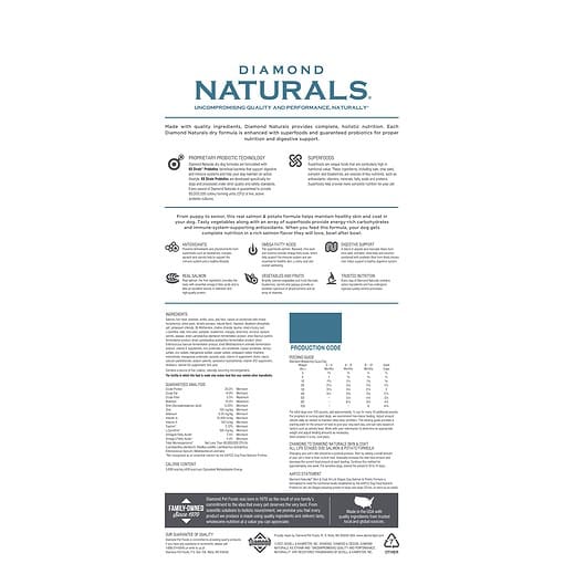 Diamond Naturals Skin and Coat Dry Dog Food, 30 lbs.
