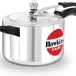 HAWKINS Classic CL50 5-Liter New Improved Aluminum Pressure Cooker, Small, Silver - 1