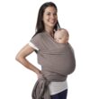 Boba Baby Wrap Carrier Newborn to Toddler - Stretchy Baby Wraps Carrier - Baby Sling - Hands-Free Baby Carrier Wrap - Baby Carrier Sling -Baby Carrier Newborn to Toddler 7-35 lbs (Grey) - 1