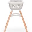 Lalo The Chair Convertible 3-in-1 High Chair for Babies and Toddlers - Wooden ,Baby High Chair with Dishwasher Safe Tray, Adjustable Footrest & Machine Washable High Chair Cushion, Coconut - 1