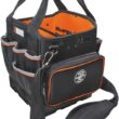 Klein Tools 5541610-14 Tool Bag with Shoulder Strap Has 40 Pockets for Tool Storage and Orange Interior - 1