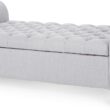 Christopher Knight Home Keiko Fabric Armed Storage Bench, Light Grey - 1