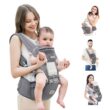 Baby Carrier with Hip Seat, Mumgaroo Baby Carrier Newborn to Toddler All Seasons & All Position Hip Baby Carrier with Hood & Extra Safety Belt, Baby Holder Carrier for Breastfeeding, Infant & Toddler - 1