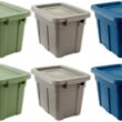 Organize Your Home Small Spaces Colorful Storage Bins with Lids, 6 Pack, Stackable Small Plastic Containers for Organization and Storage, Great for Home or Office, 1.7 Quart Bins with Lids - 1