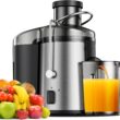 Juicer Machine, 500W Juicer with 3 Inch Wide Mouth 2 Speed Setting, Centrifugal Juicer for Fruit And Vegetables Juice Extractor Easy to Clean, BPA Free - 1