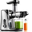 Juicer Machines,AMZCHEF Slow Masticating Juicer, Juicer with Two Speed Modes, Travel bottles(500ML),LED display, Easy to Clean Brush & Quiet Motor for Vegetables&Fruits (Gray, GM3001) - 1