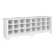 Prepac 24 Shoe Cubby Wide Hall Bench, 15.5