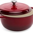 Best Choice Products 6qt Ceramic Non-Stick Heavy-Duty Cast Iron Dutch Oven w/Enamel Coating, Side Handles for Baking, Roasting, Braising, Gas, Electric, Induction, Oven Compatible, Red - 1