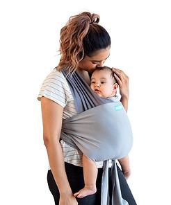 Moby Easy-Wrap Carrier | Baby Carrier and Wrap in One for Mothers, Fathers, and Caregivers | Designed for Newborns, Infants, and Toddlers | Holder Can Carry Babies up to 33 lbs | Smoked Pearl - 1