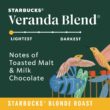 Starbucks K-Cup Coffee Pods - Starbucks Blonde Roast Coffee - Veranda Blend for Keurig Brewers - 6 boxes (60 pods total)