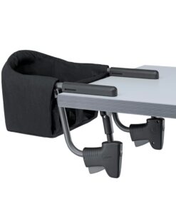 Chicco FastLock Hook-On High Chair, Portable High Chair for Babies and Toddlers, Sets up in Seconds | Black/Black - 1