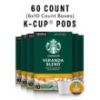 Starbucks K-Cup Coffee Pods - Starbucks Blonde Roast Coffee - Veranda Blend for Keurig Brewers - 6 boxes (60 pods total)