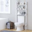 UTEX 3-Shelf Bathroom Organizer Over The Toilet, 3-Tier Shelf, Spacesaver (White) - 5